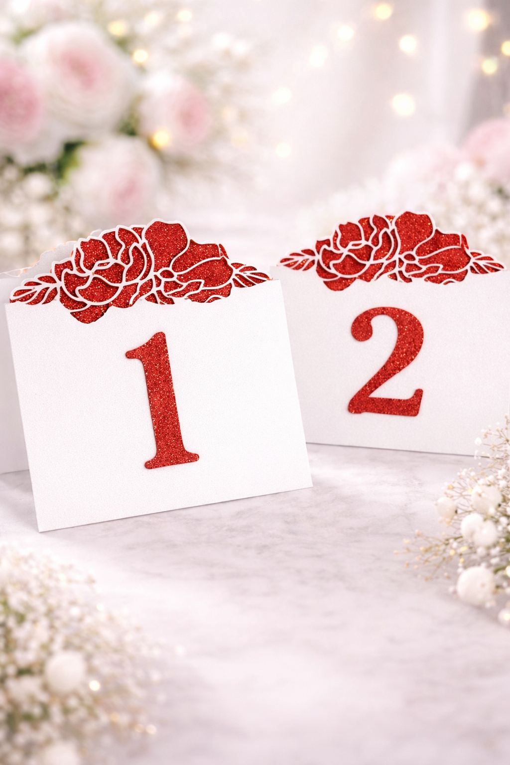 Elegant Floral Table Numbers