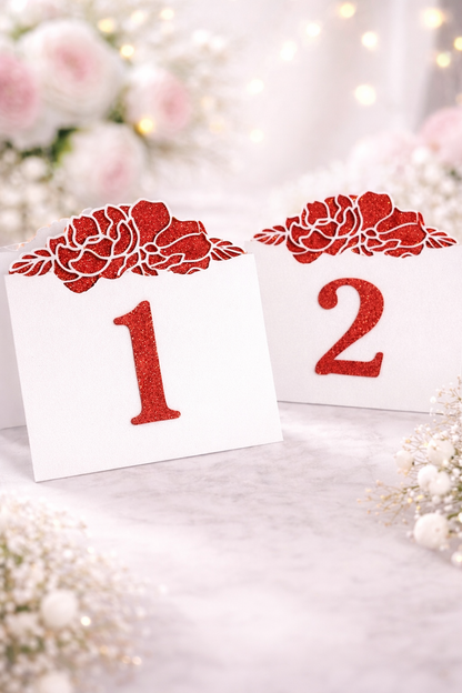 Elegant Floral Table Numbers