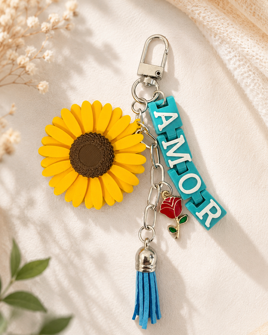 Personalised Name Keychain with Charms