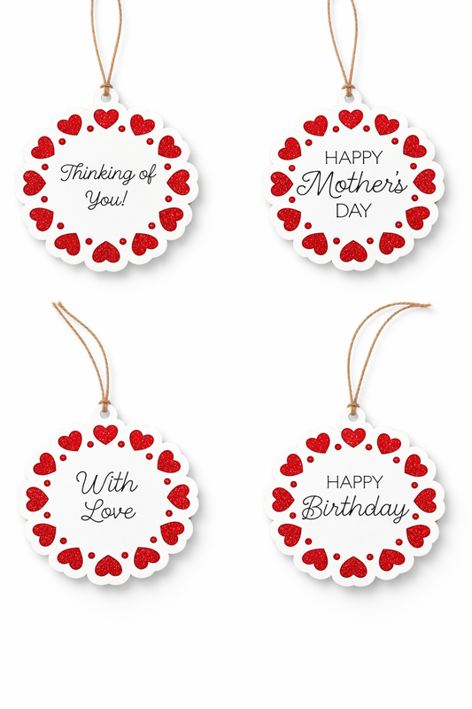 Round Heart Gift Tags