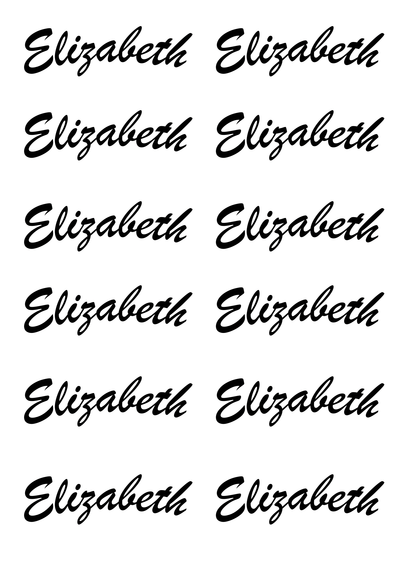 Name Theme Sticker - Waterproof A4 Value Sheet