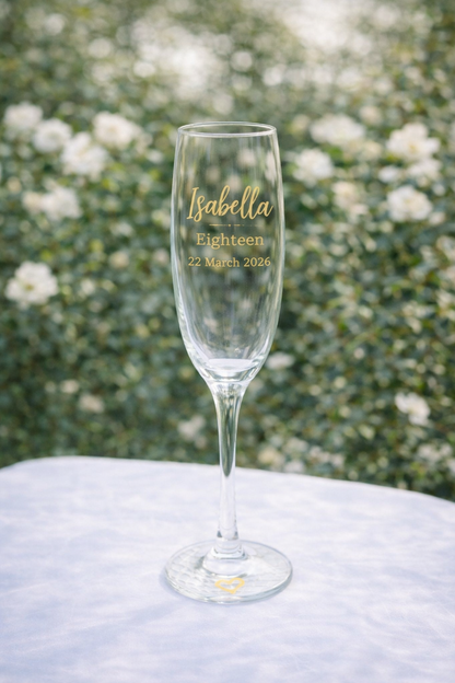 Personalised Vinyl Champagne Flute