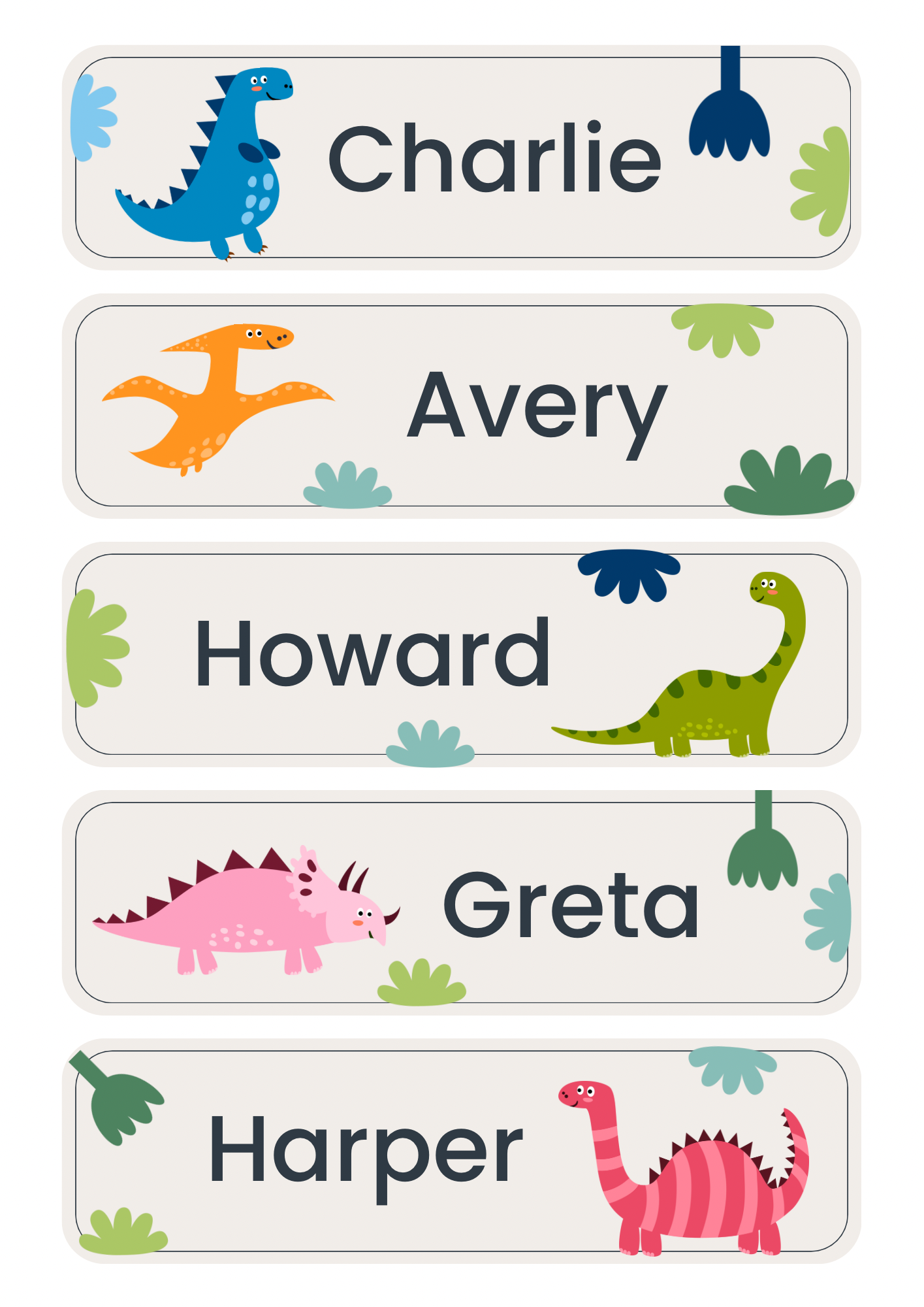 Dinosaur Theme Sticker - Waterproof A4 Value Sheet