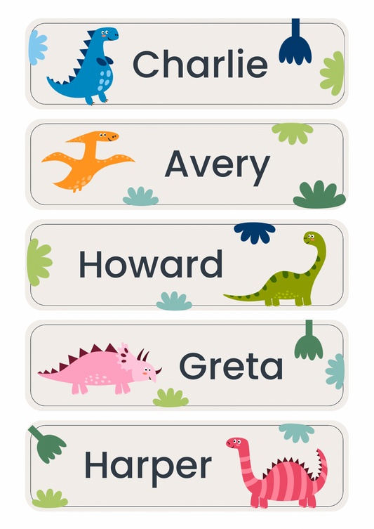 Dinosaur Theme Sticker - Waterproof A4 Value Sheet