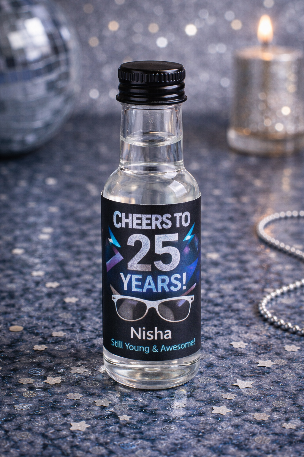 50ml Personalised Plastic Bottle with Sticker