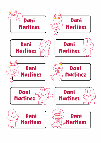 Bunny Theme Sticker - Waterproof A4 Value Sheet