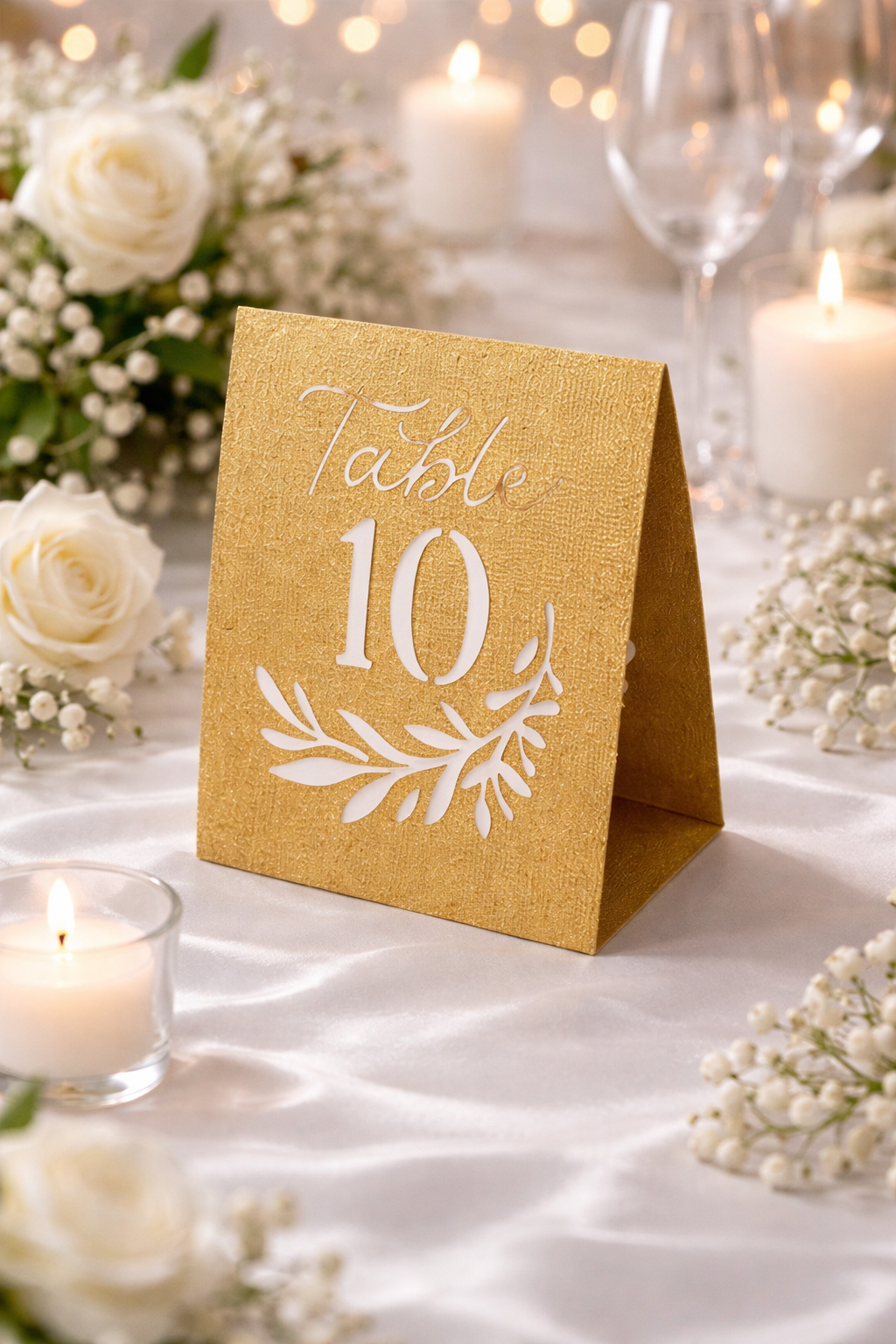 Elegant Glitter Table Numbers