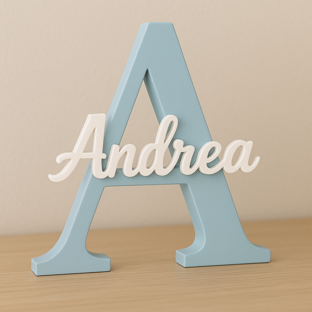 Personalised 3D Initial & Name Display
