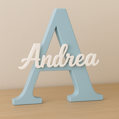Personalised 3D Initial & Name Display