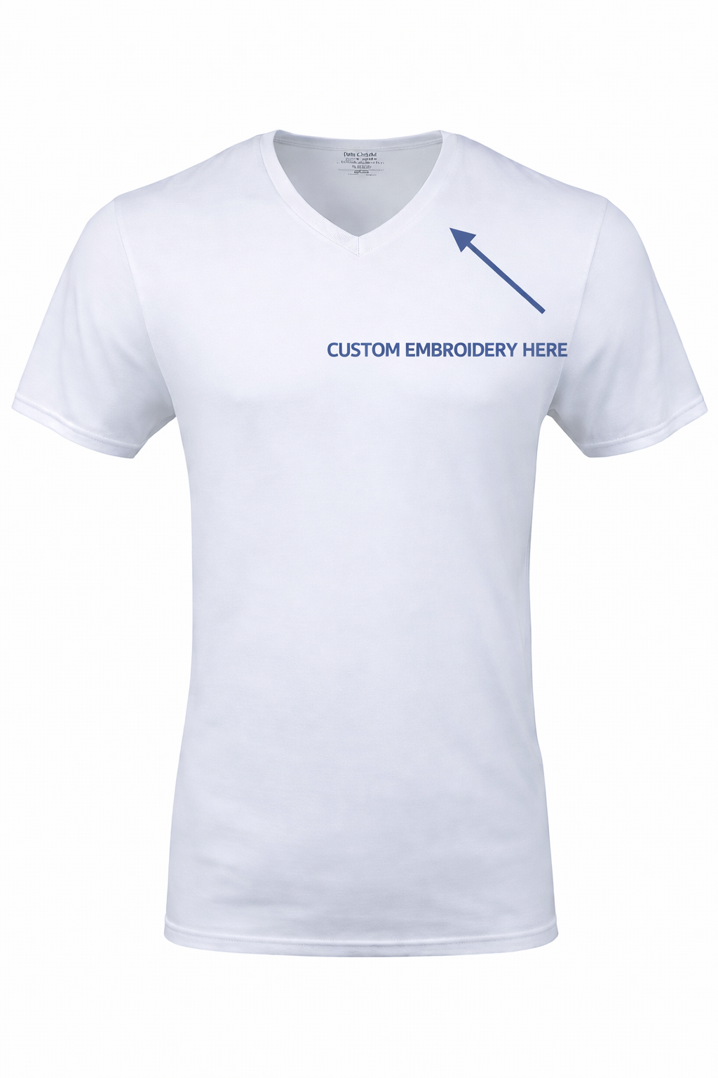 Bulk Custom Embroidered Men’s V-Neck T-Shirt
