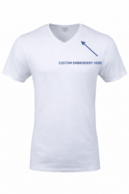 Bulk Custom Embroidered Men’s V-Neck T-Shirt