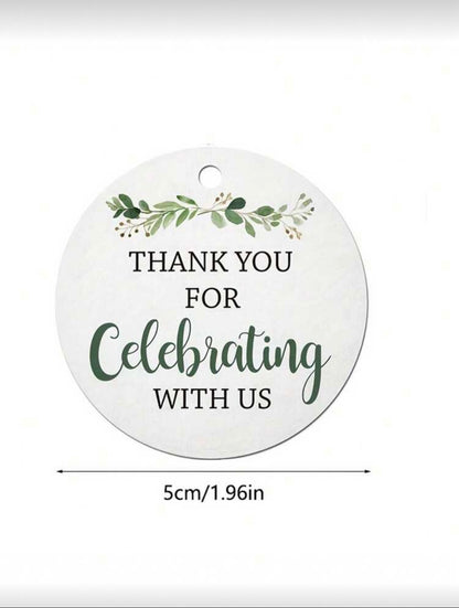 Botanical Celebration Favour Tags – Pack of 10