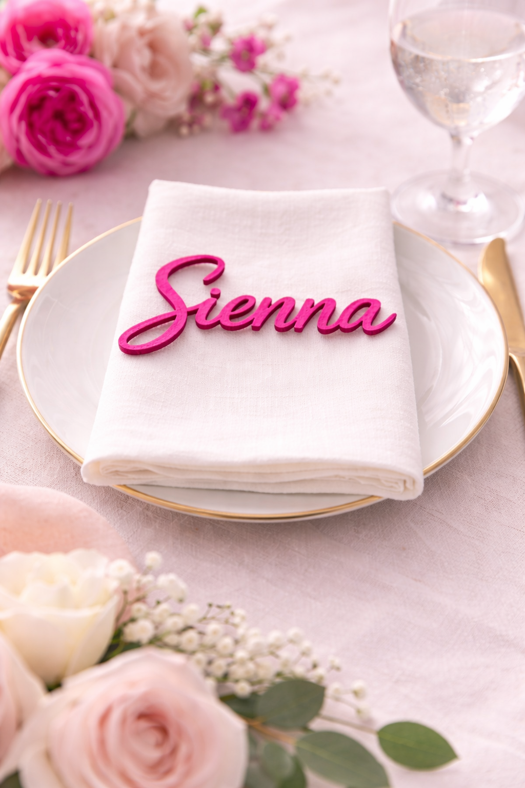 Personalised Acrylic Name Place Card - 6cm height
