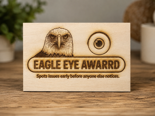 Custom Laser Engraved Wooden Plaque – 14cm x 8cm