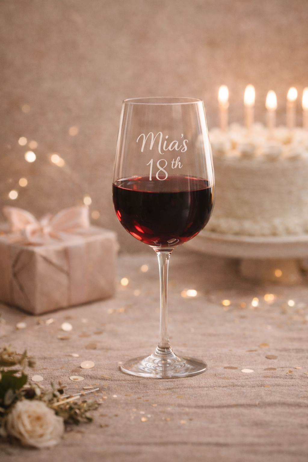 Personalised Laser Engraved Wine Glass