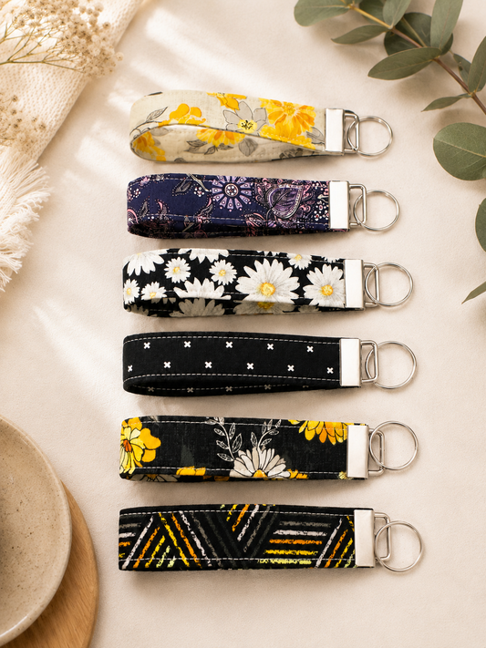 Bulk Random Fabric Wristlet Keychains