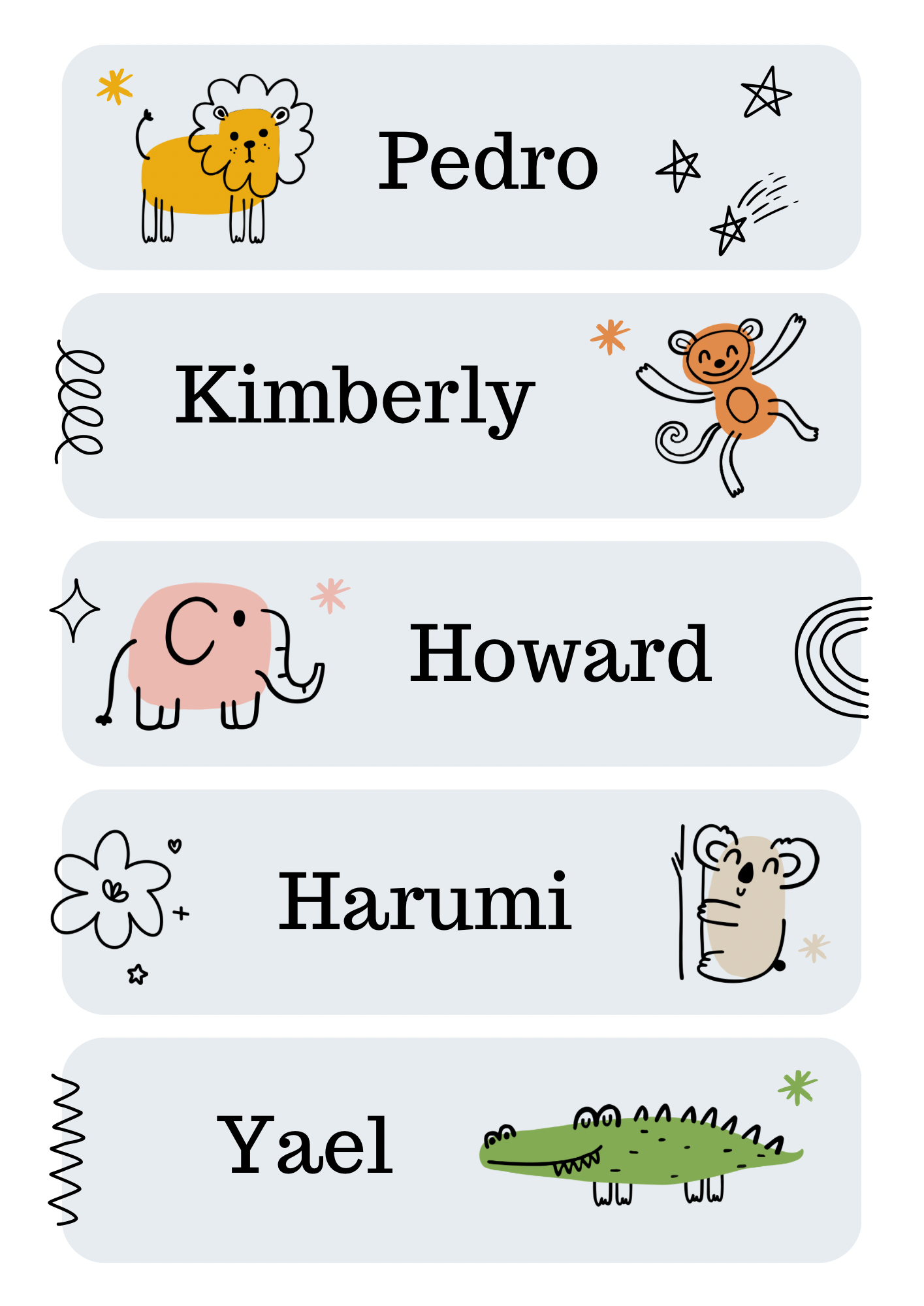 Animal Theme Sticker - Waterproof A4 Value Sheet