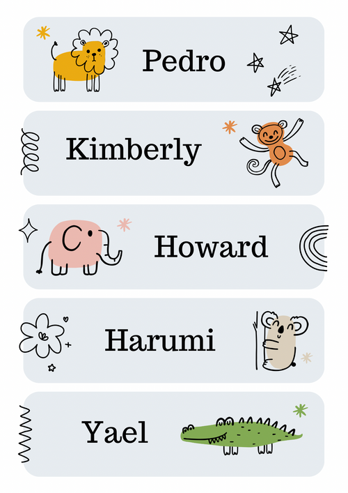 Animal Theme Sticker - Waterproof A4 Value Sheet