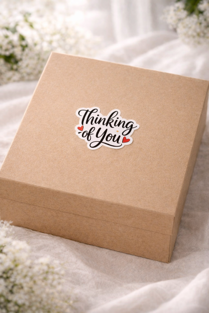 Premium Satin Scrunchie Gift Box - Black & Ivory