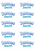 Name Theme Sticker - Waterproof A4 Value Sheet