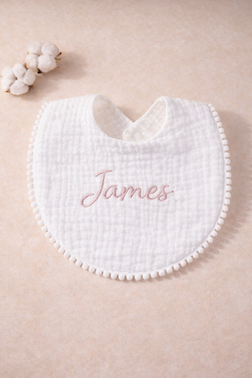 Embroidered Muslin bibs