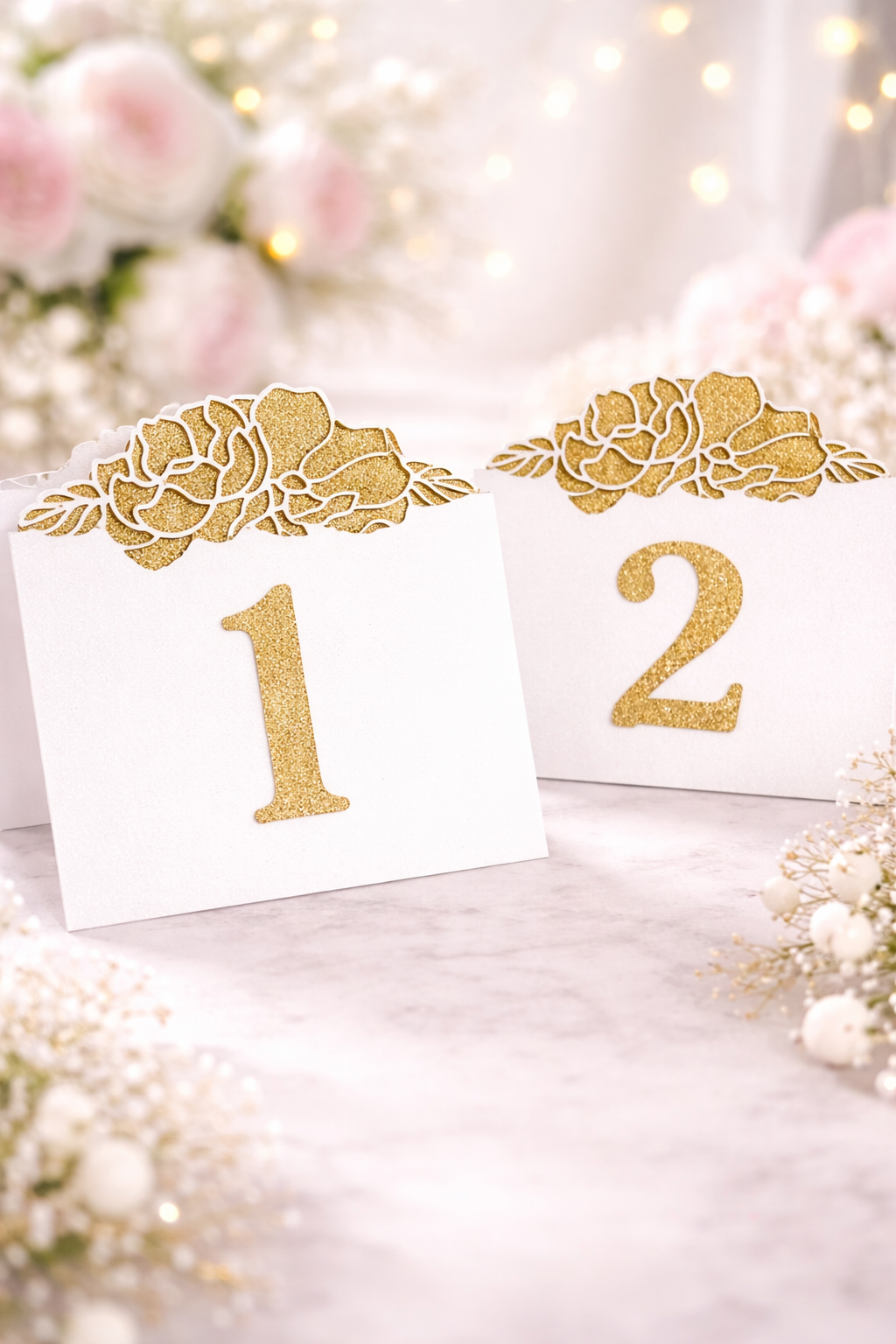 Elegant Floral Table Numbers