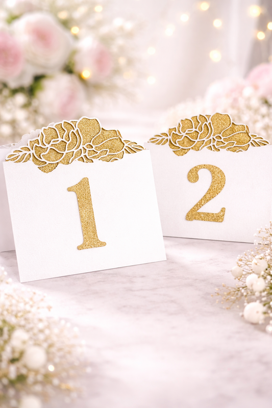 Elegant Floral Table Numbers