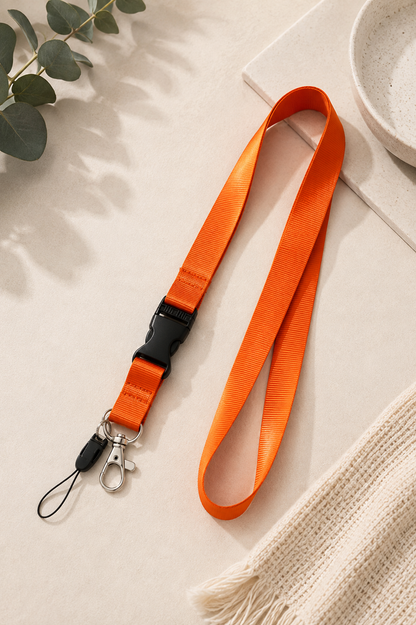 Multi-Purpose Lanyard with Detachable Buckle & Clip