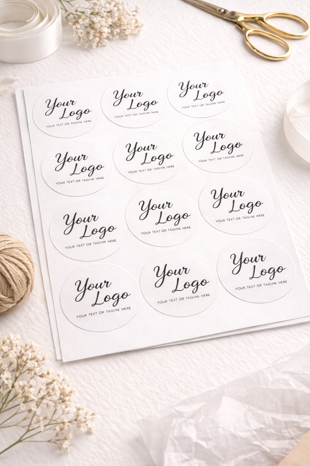 Circle Custom Label Stickers - Starting from 50 stickers