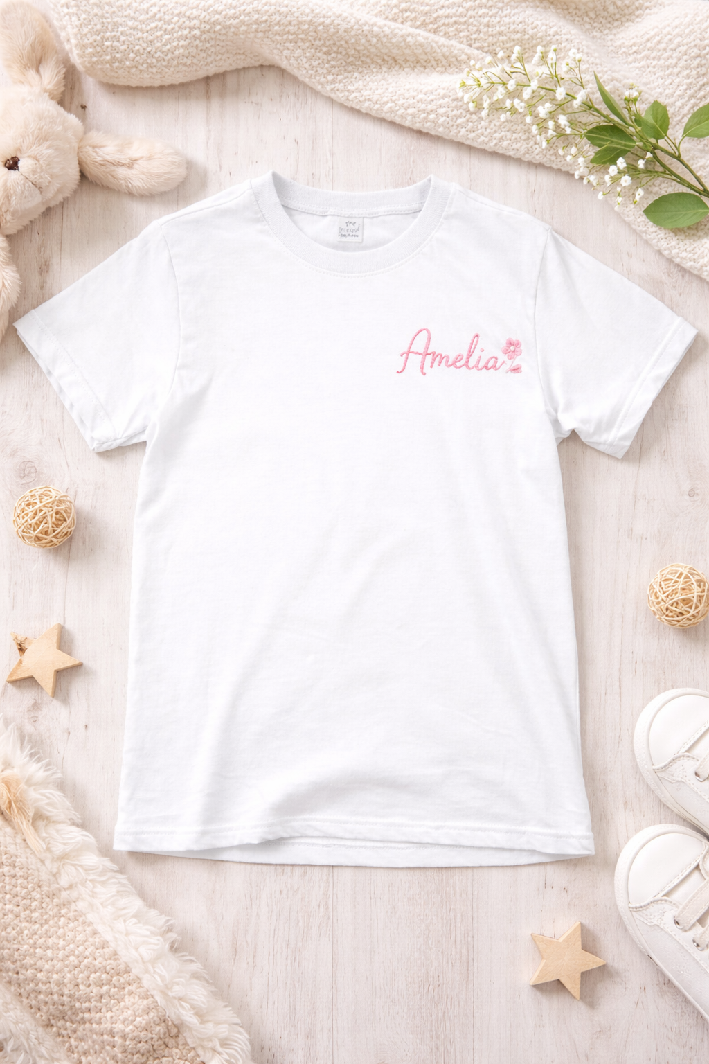 Personalised Kids Embroidered Tee
