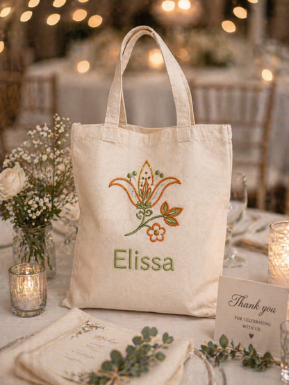 Personalised EMBROIDERED Tote Bag