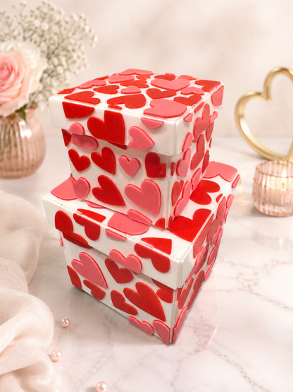 3D Printed Heart Gift Box with Jute Rope | Custom Colour Available (Copy)