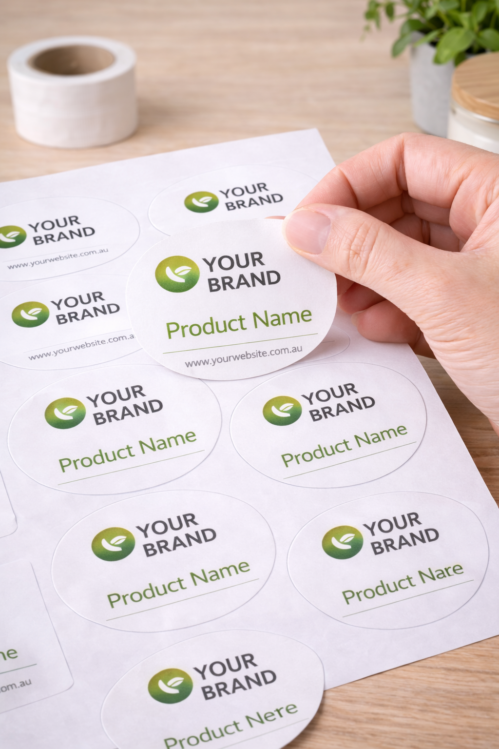 Oval Custom Label Stickers