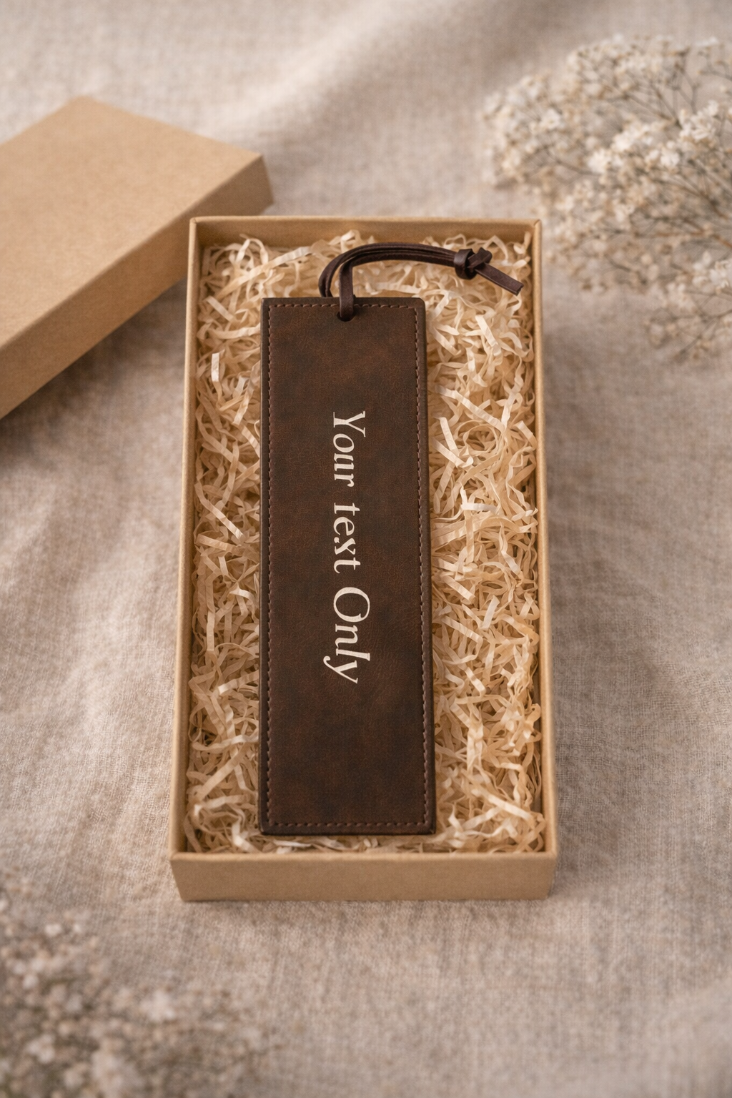 Personalised PU Leather Bookmark