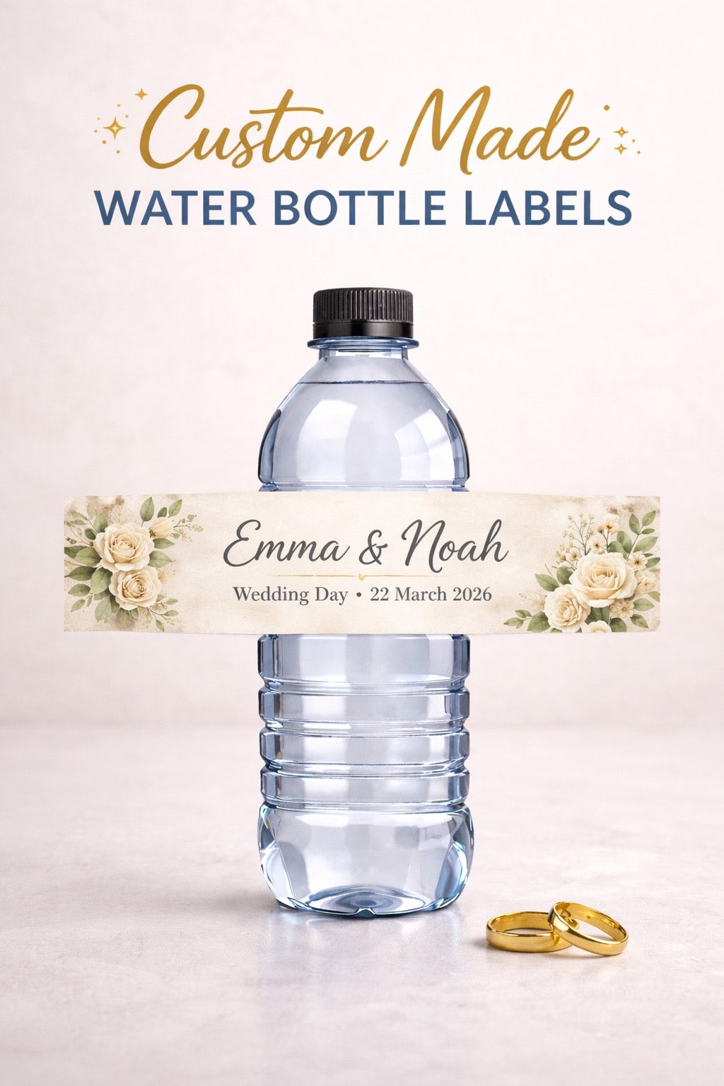 Custom Wedding Water Bottle Labels - Starting from 12 labels (Copy)