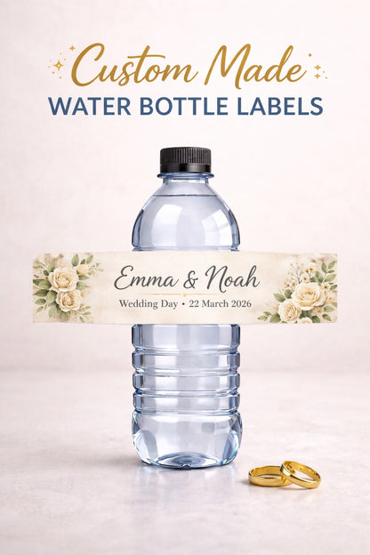 Custom Wedding Water Bottle Labels - Starting from 12 labels (Copy)