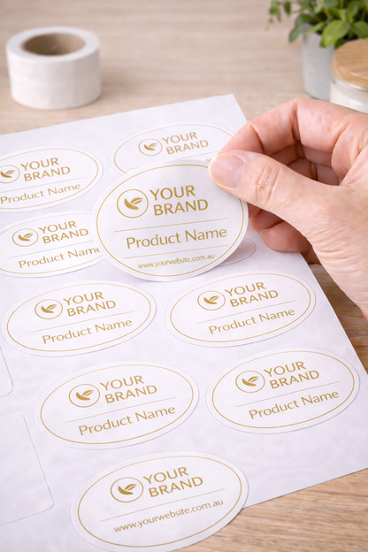 Oval Custom Label Stickers - Starting from 50 stickers