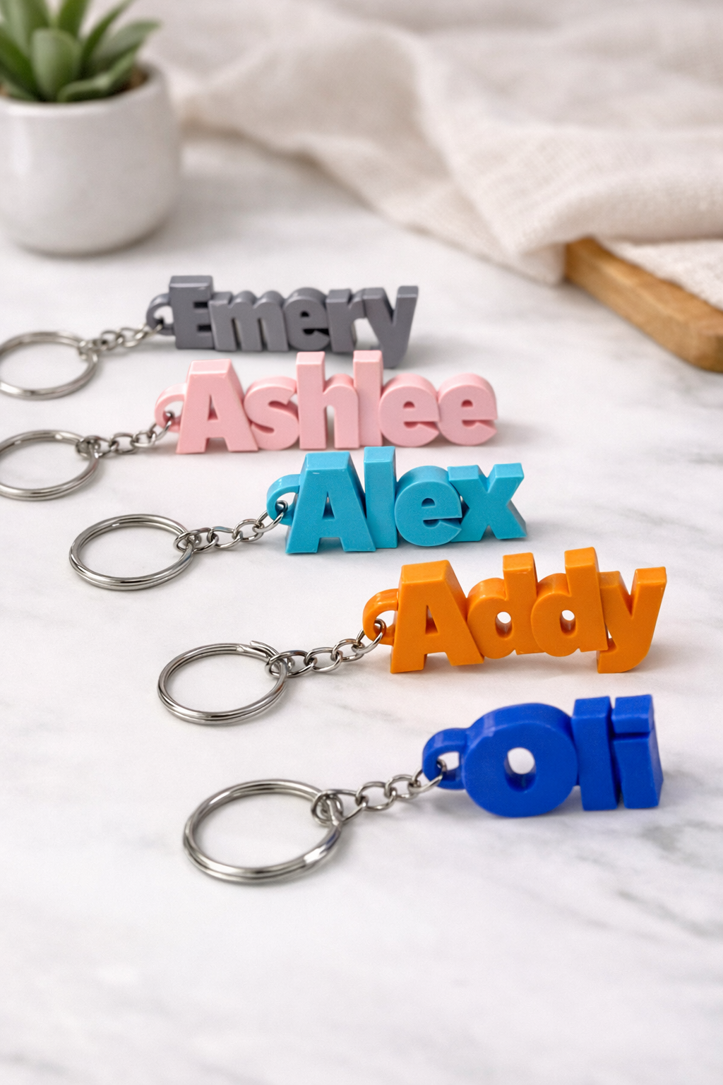 Luxe Duo + Personalised Name Keychain Gift Set