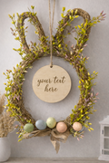 Personalised Bunny Ear Easter Wreath