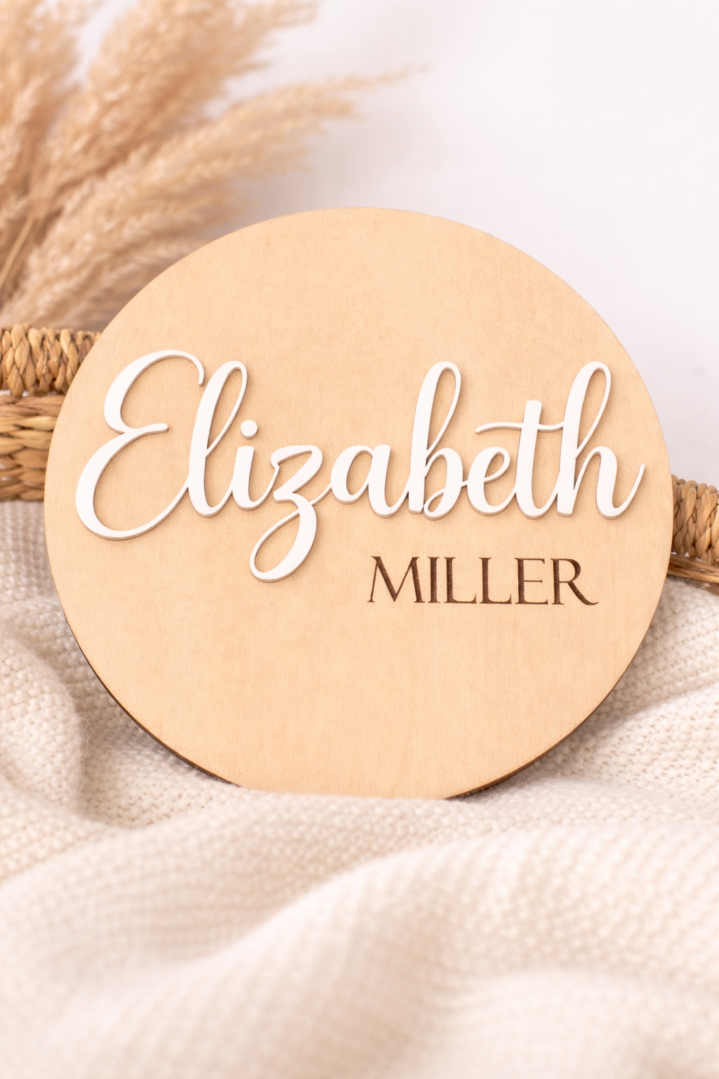 Simple Classic Personalised Name Plaque – 15cm
