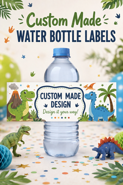 Custom Birthday Water Bottle Labels - Starting from 12 labels