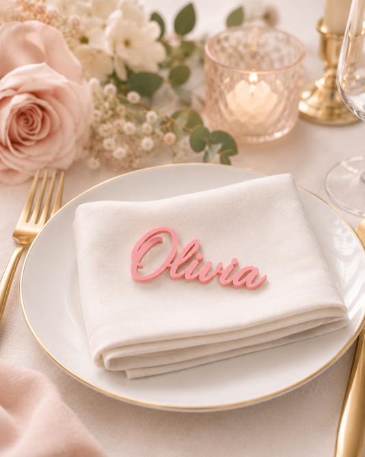 Personalised Acrylic Name Place Card - 4cm height