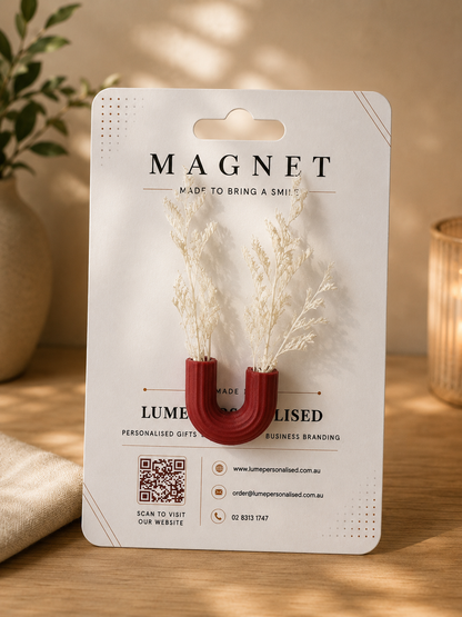 Arch Floral Magnet  – White