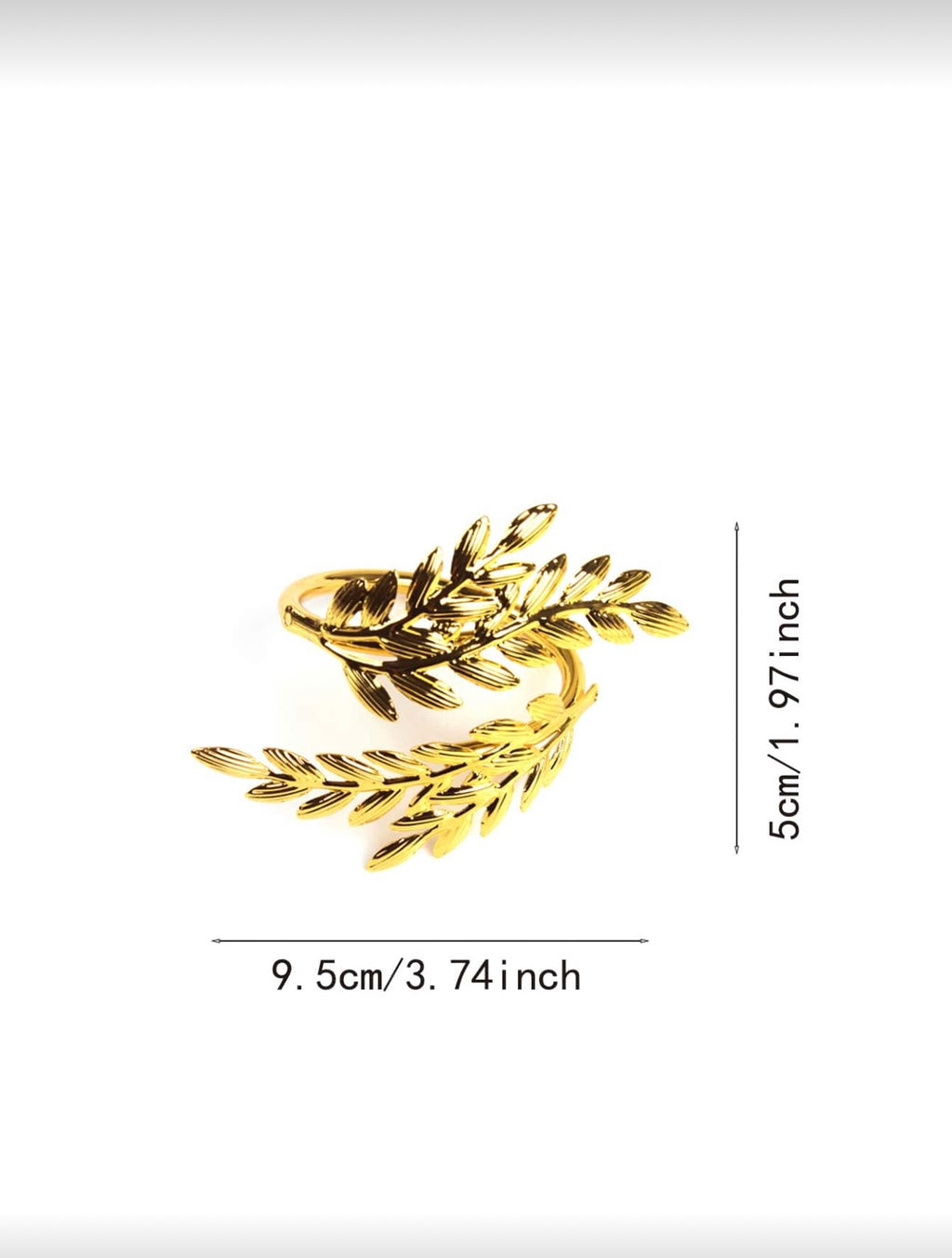 Gold Wheat Napkin Rings – Set of 2