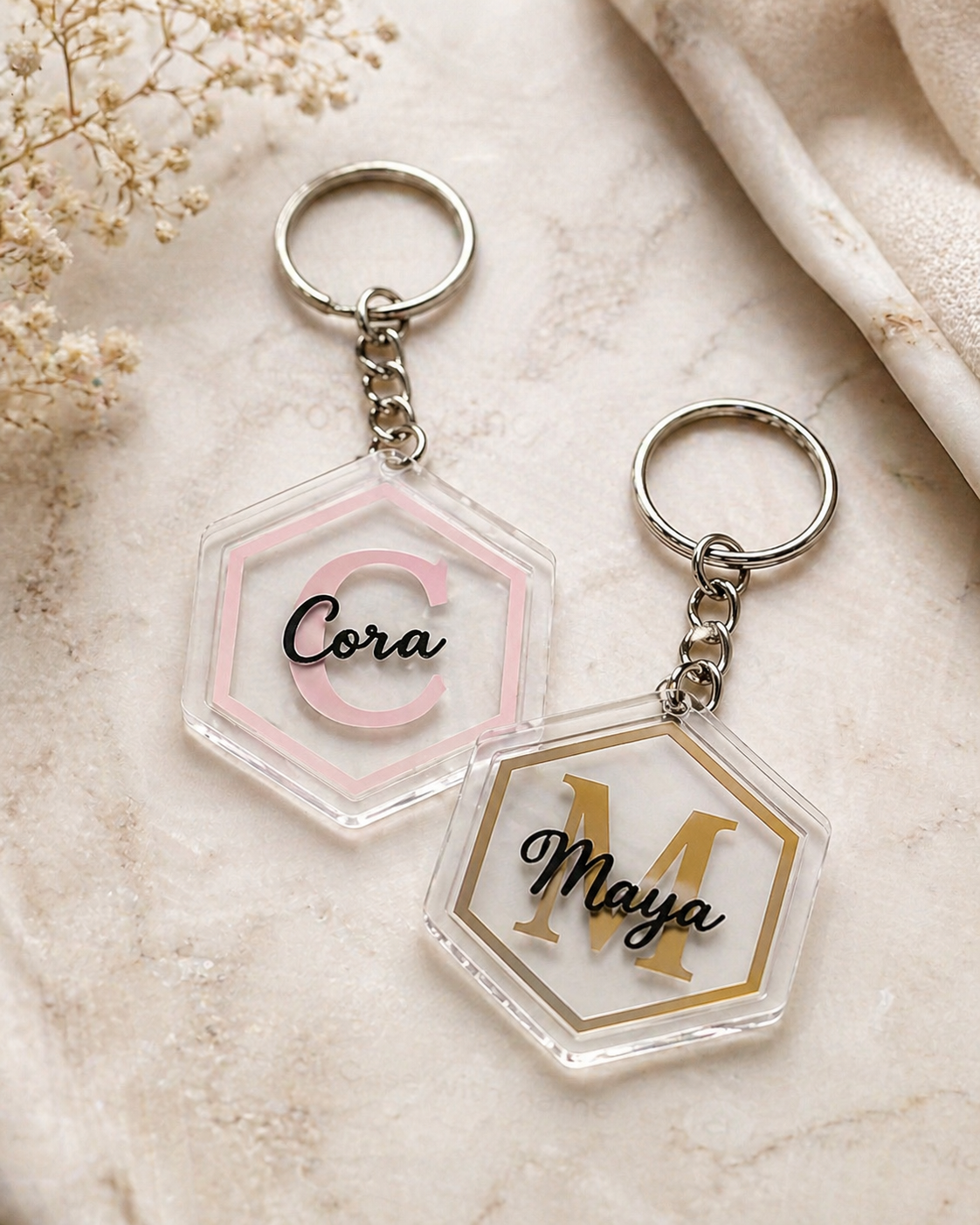 Personalised Acrylic Keyring with Tassel