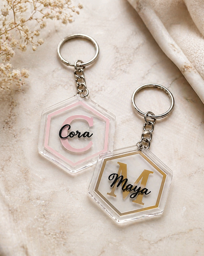 Personalised Acrylic Keyring with Tassel