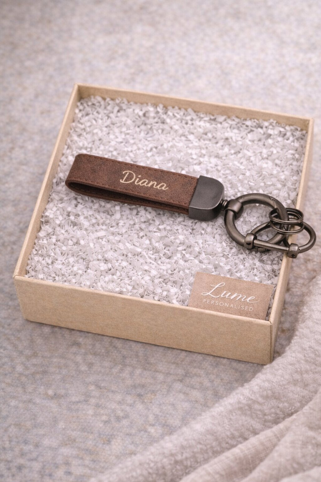 Personalised Leather Keyring