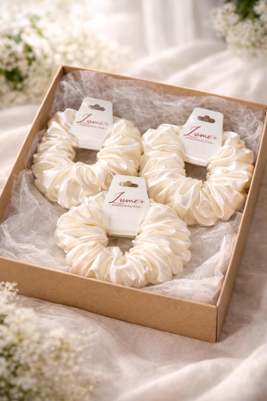 Premium Satin Scrunchie Gift Box