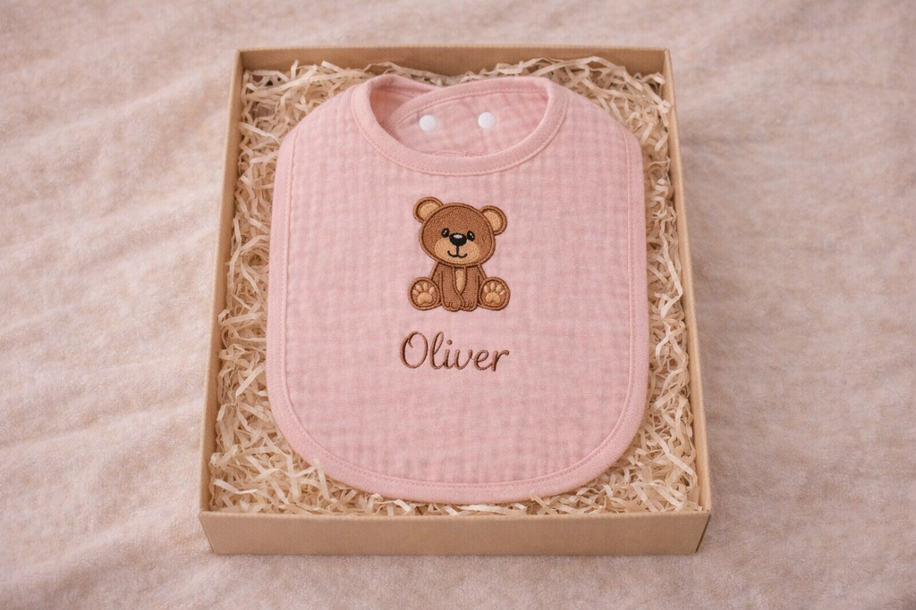 Embroidered Classic Muslin bibs