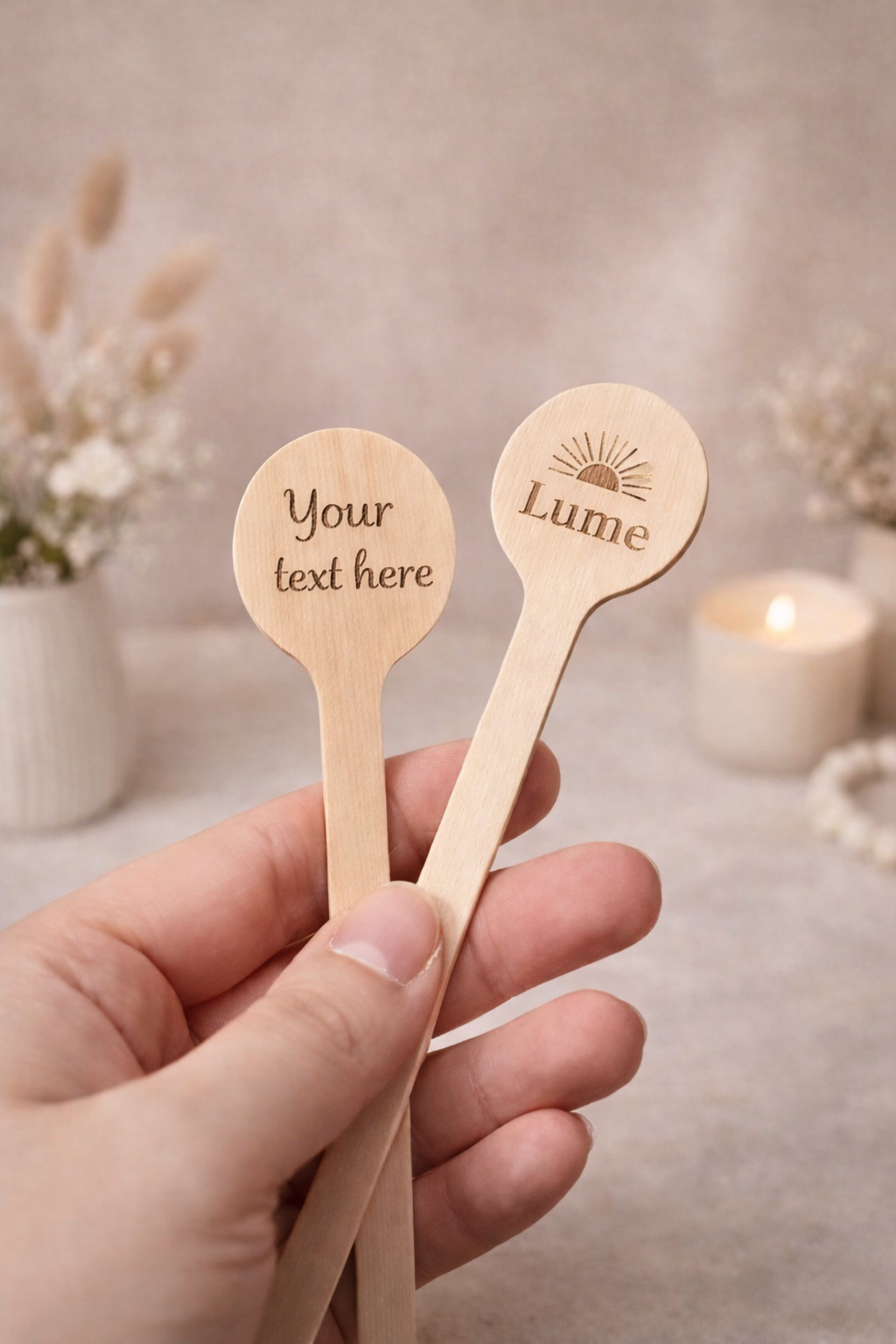 Bulk Personalised Wooden Drink Stirrers - Starting from 25 pcs
